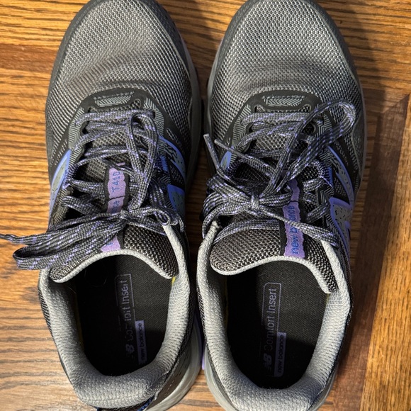 New Balance Black and Purple Athletic Shoes - Picture 2 of 4